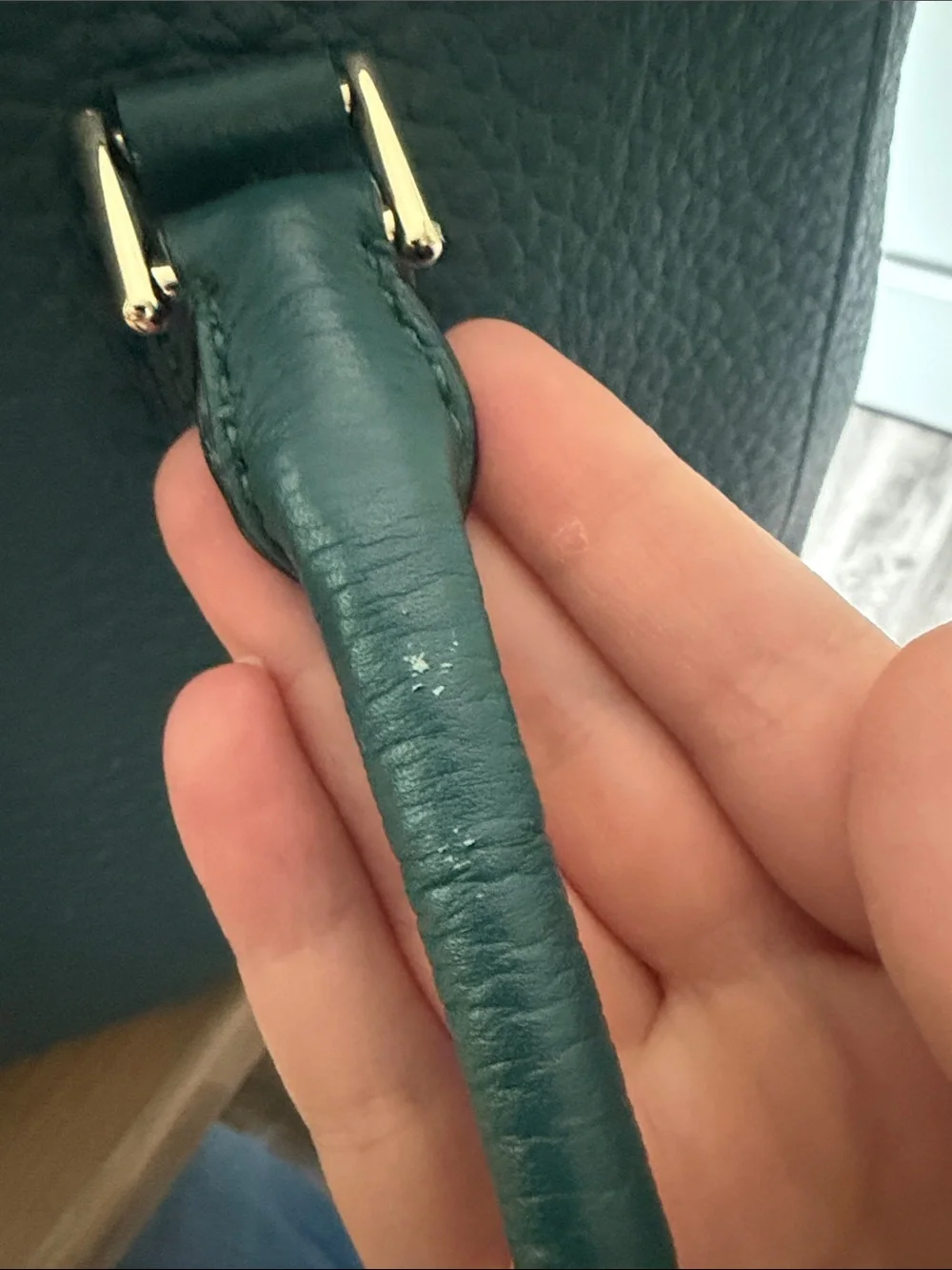 Kate Spade Teal 100% Cow Leather Tote Bag- Please read description - Picture 13 of 13